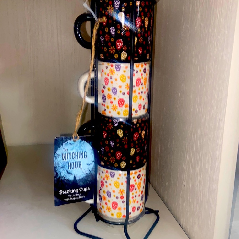 Day of the Dead Expresso Stacking Cups NWT